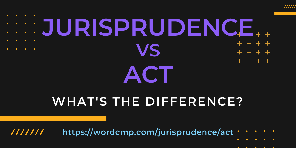 Difference between jurisprudence and act