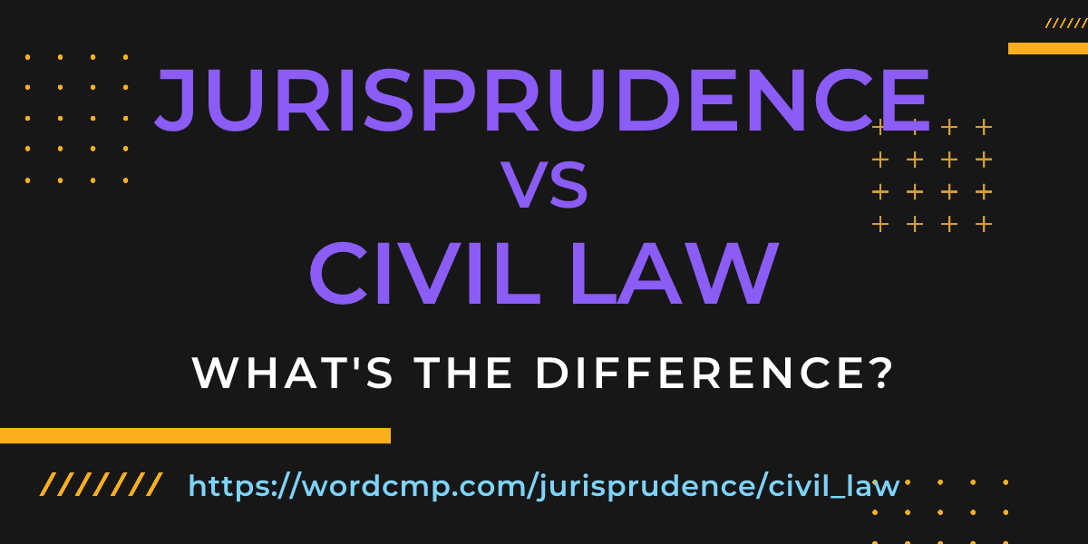 Difference between jurisprudence and civil law