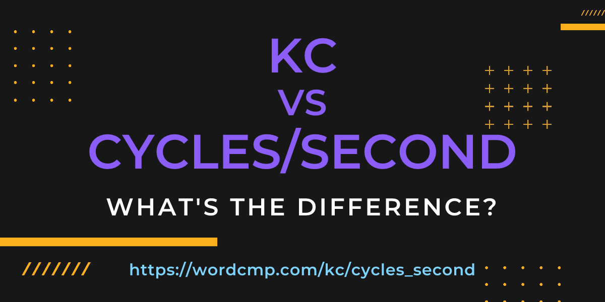 Difference between kc and cycles/second