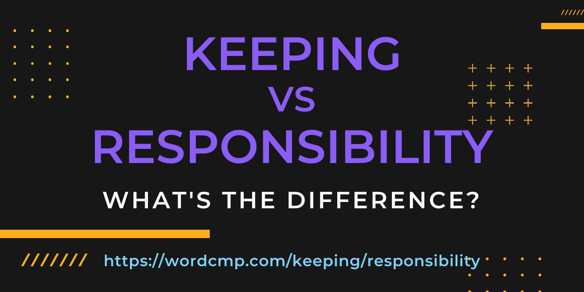 Difference between keeping and responsibility