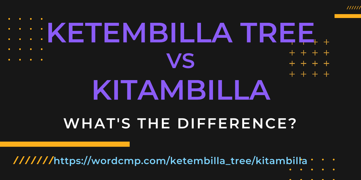Difference between ketembilla tree and kitambilla