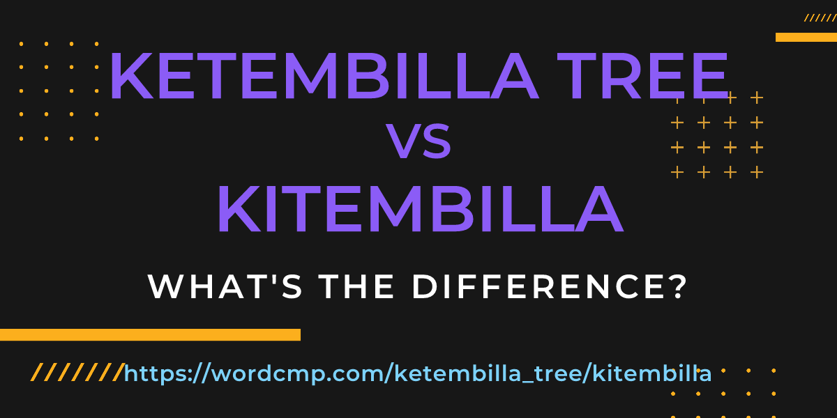 Difference between ketembilla tree and kitembilla