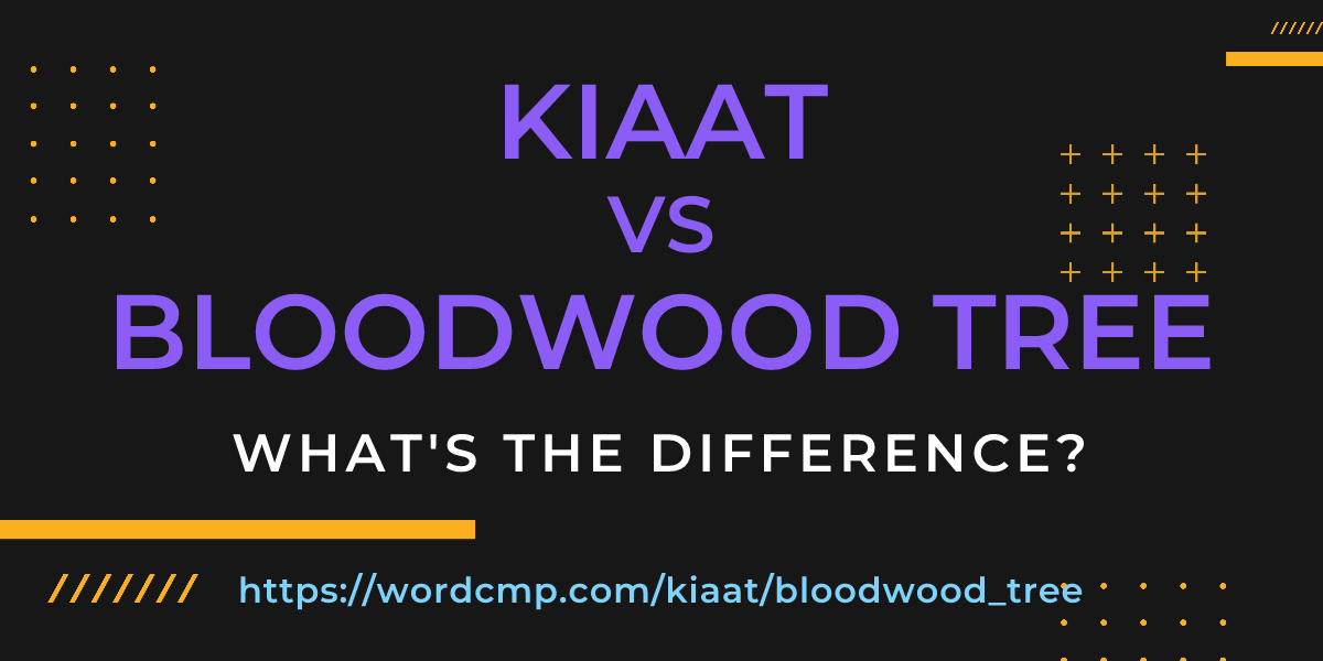 Difference between kiaat and bloodwood tree