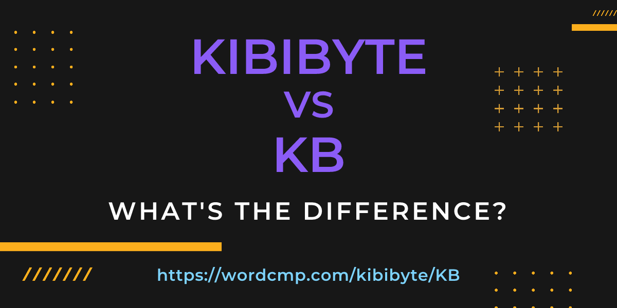 Difference between kibibyte and KB