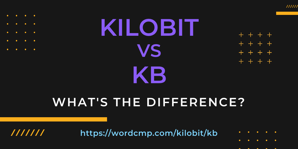Difference between kilobit and kb