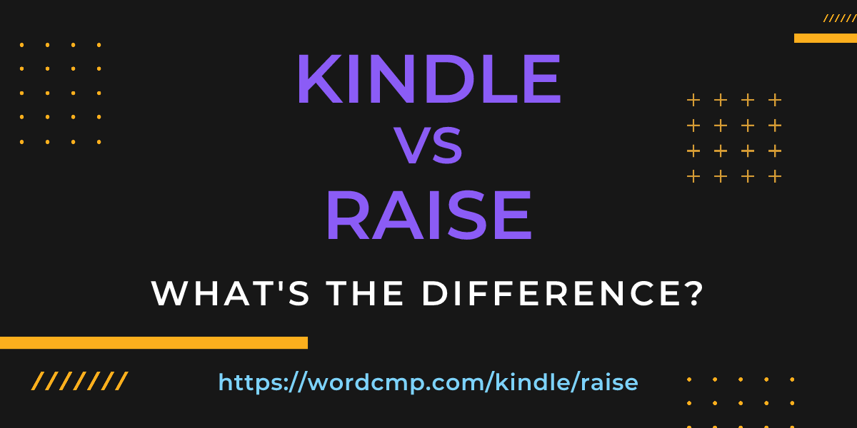 Difference between kindle and raise