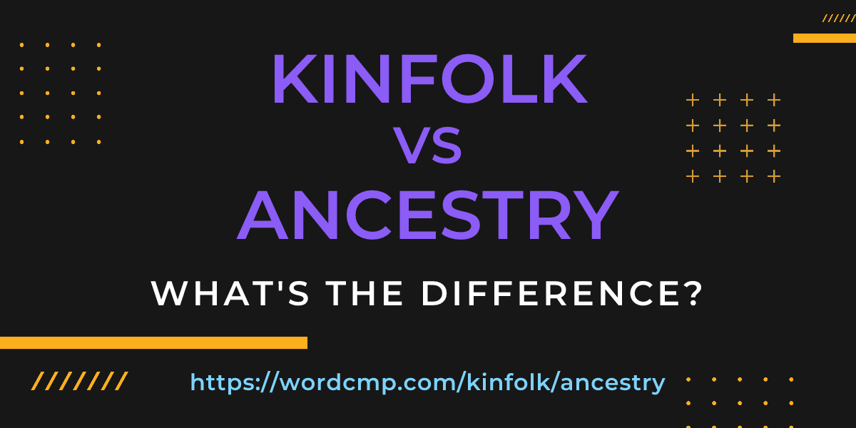 Difference between kinfolk and ancestry