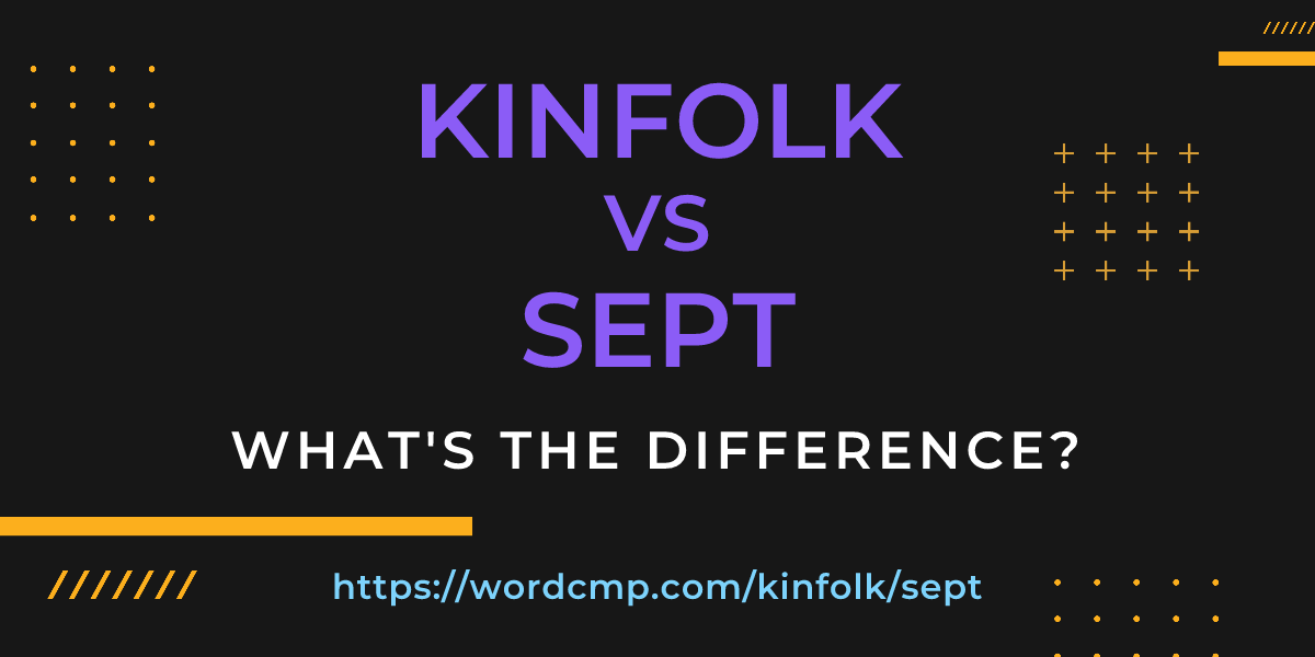 Difference between kinfolk and sept