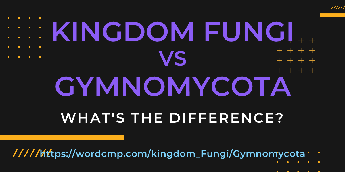 Difference between kingdom Fungi and Gymnomycota