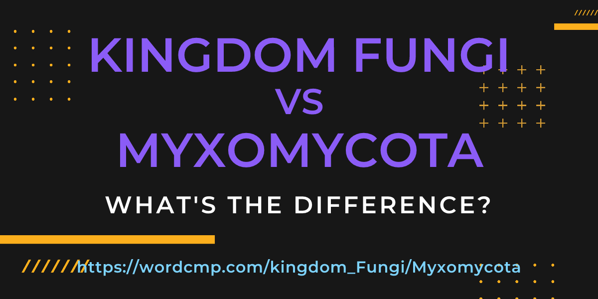 Difference between kingdom Fungi and Myxomycota