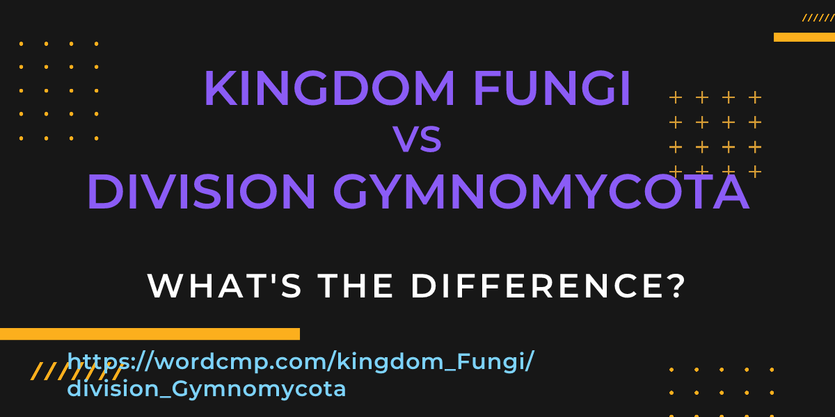 Difference between kingdom Fungi and division Gymnomycota