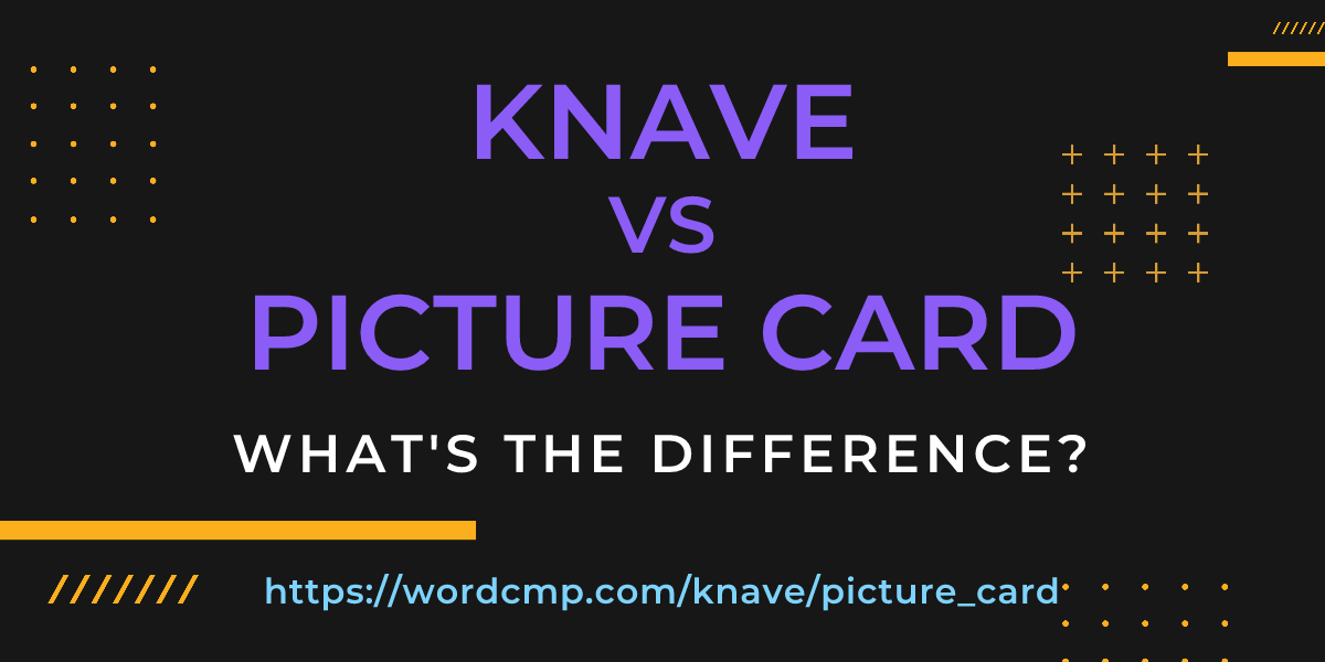 Difference between knave and picture card