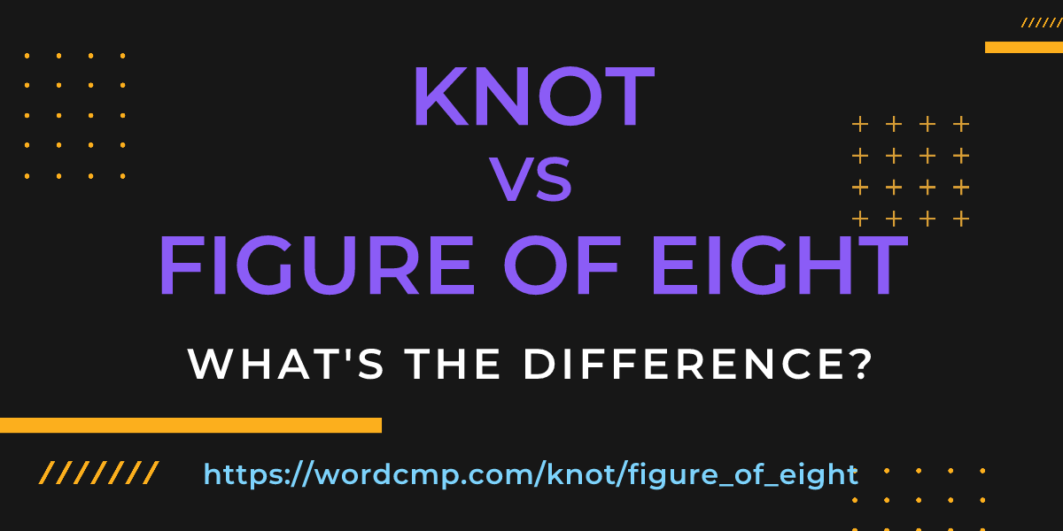 Difference between knot and figure of eight