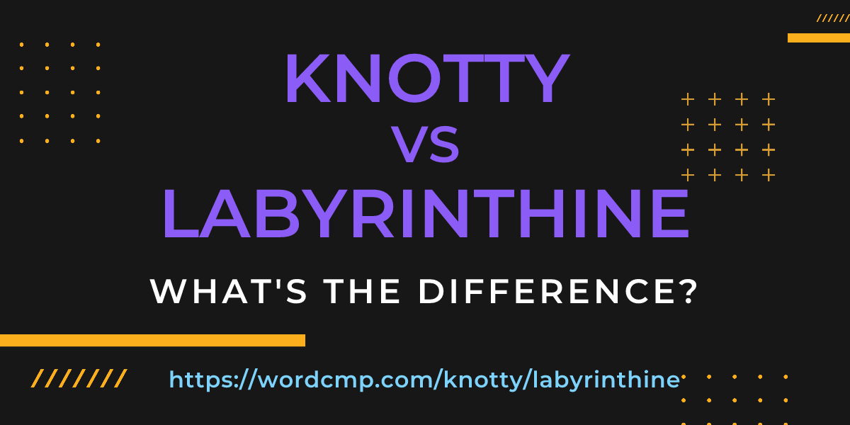 Difference between knotty and labyrinthine