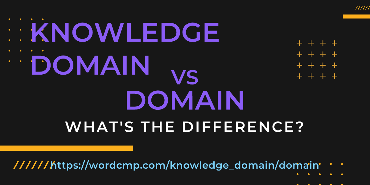 Difference between knowledge domain and domain