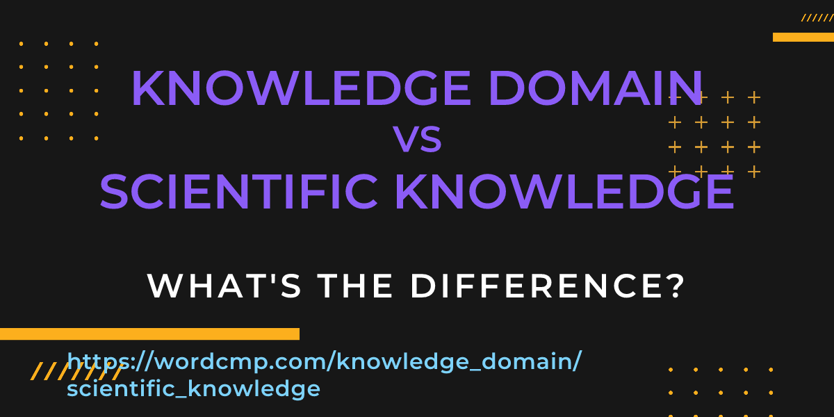 Difference between knowledge domain and scientific knowledge