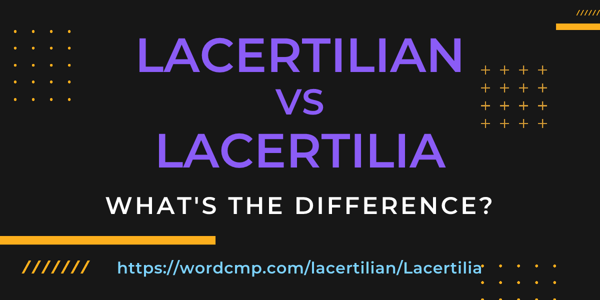 Difference between lacertilian and Lacertilia