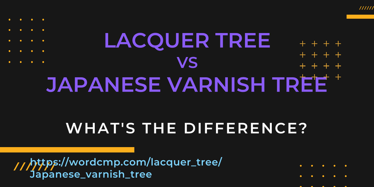 Difference between lacquer tree and Japanese varnish tree