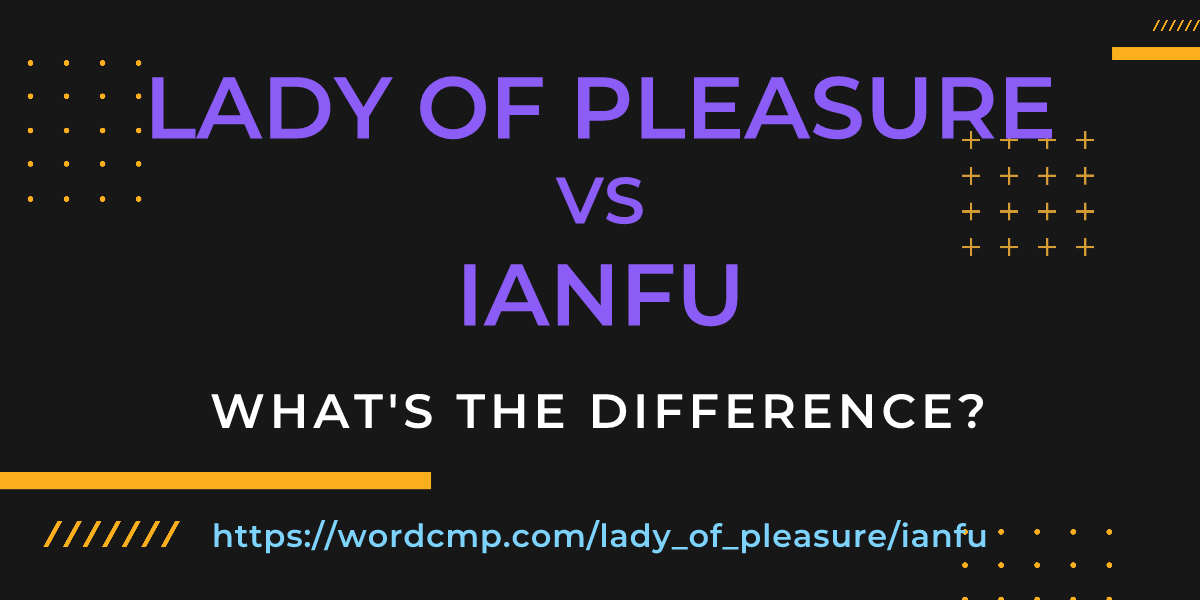 Difference between lady of pleasure and ianfu