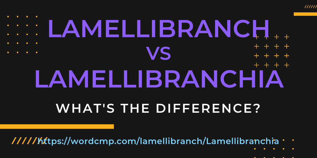 Difference between lamellibranch and Lamellibranchia
