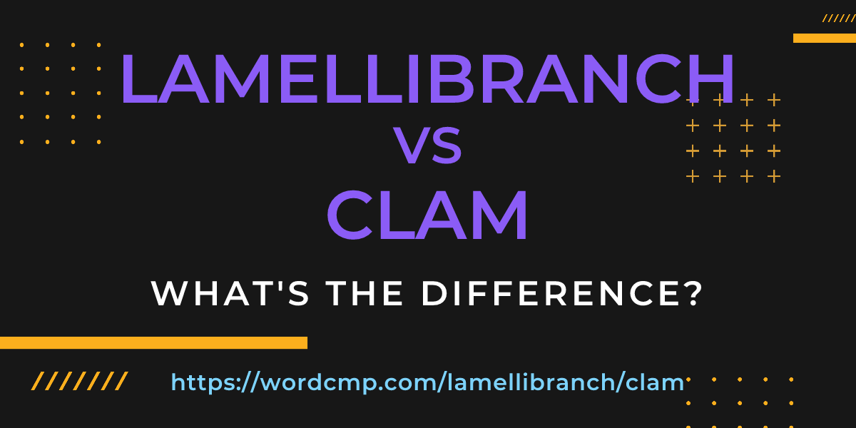 Difference between lamellibranch and clam