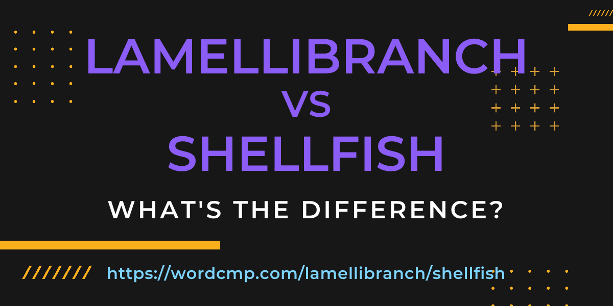 Difference between lamellibranch and shellfish