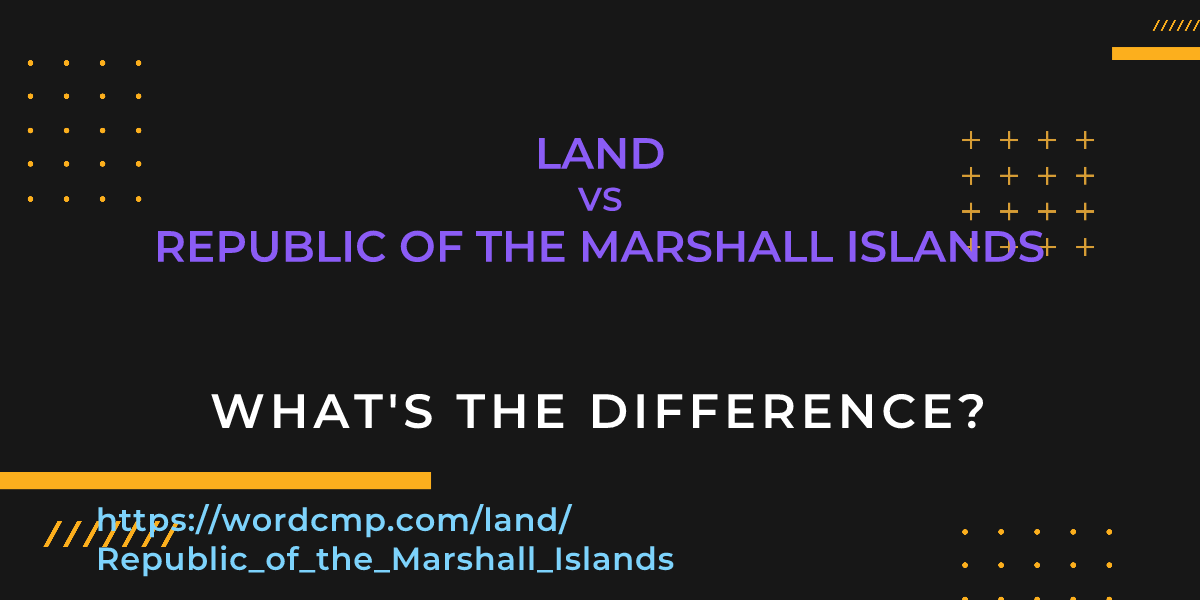 Difference between land and Republic of the Marshall Islands