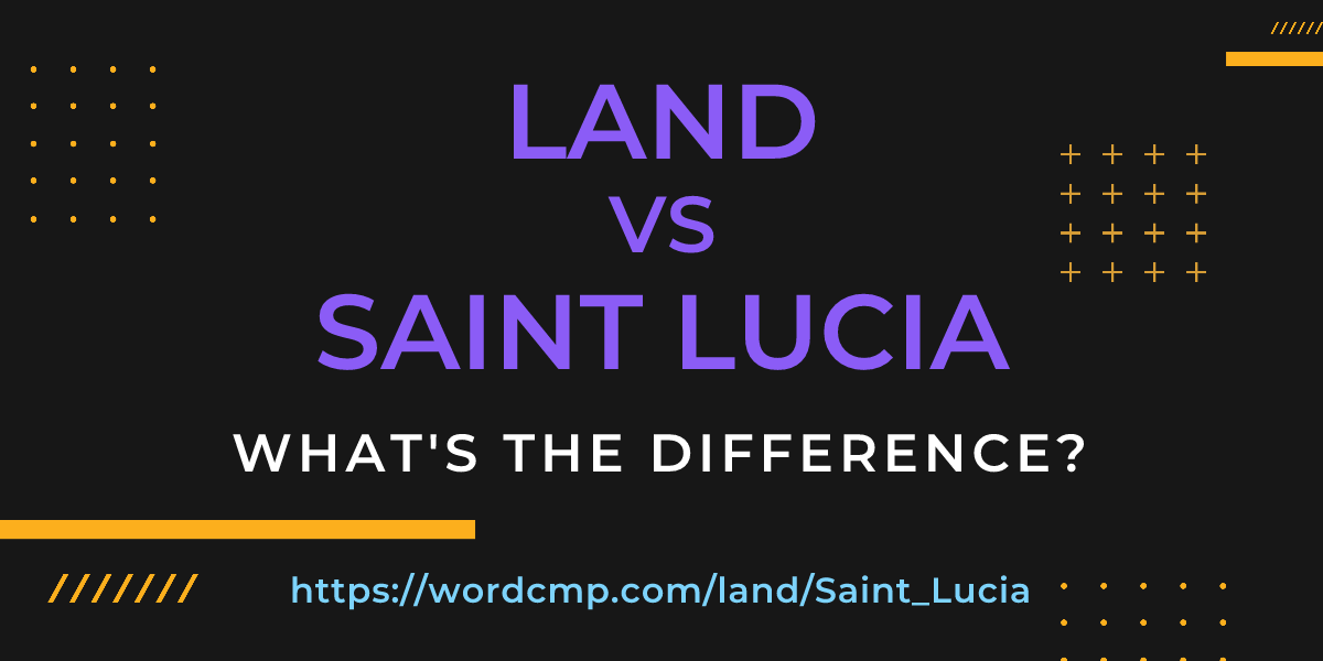Difference between land and Saint Lucia