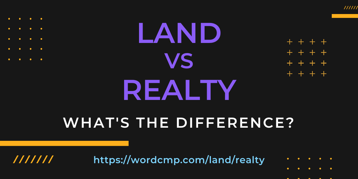 Difference between land and realty