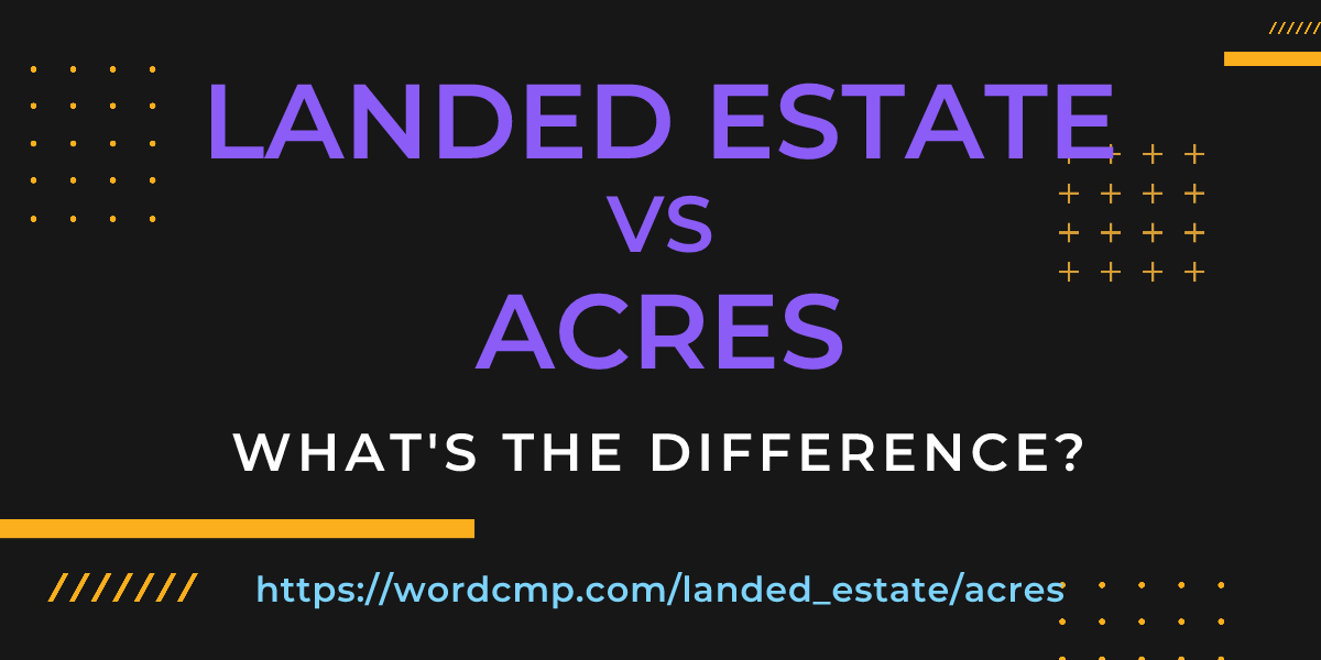 Difference between landed estate and acres