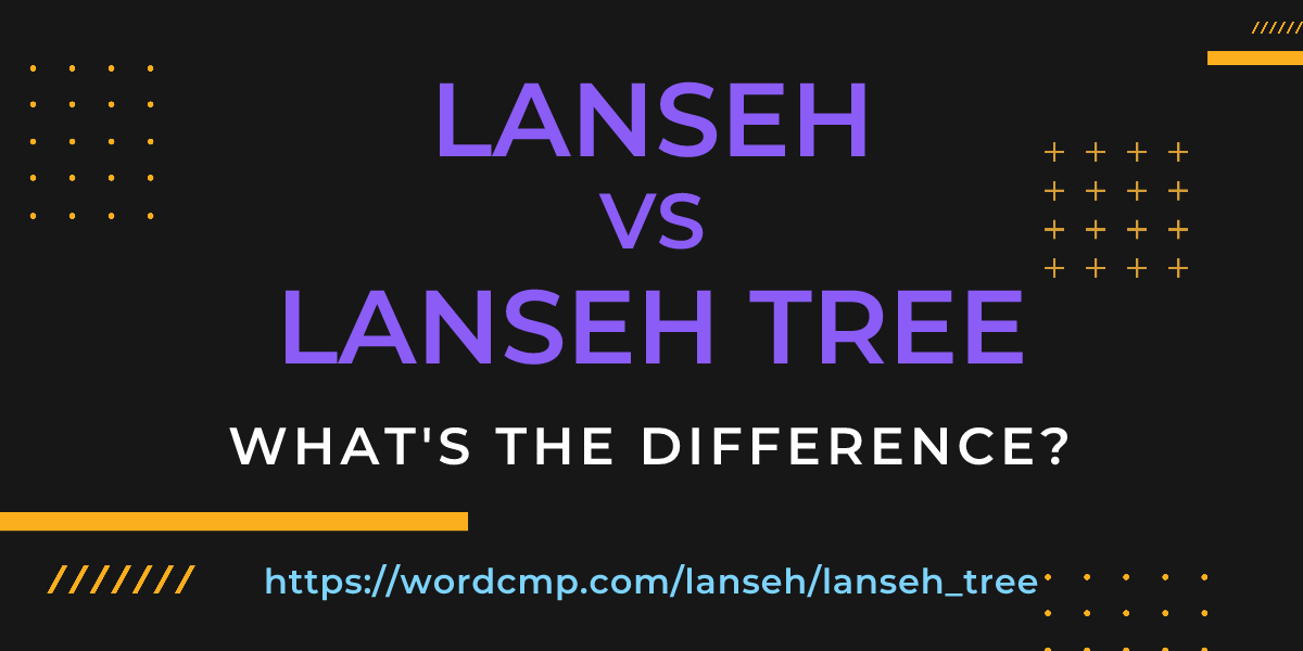 Difference between lanseh and lanseh tree