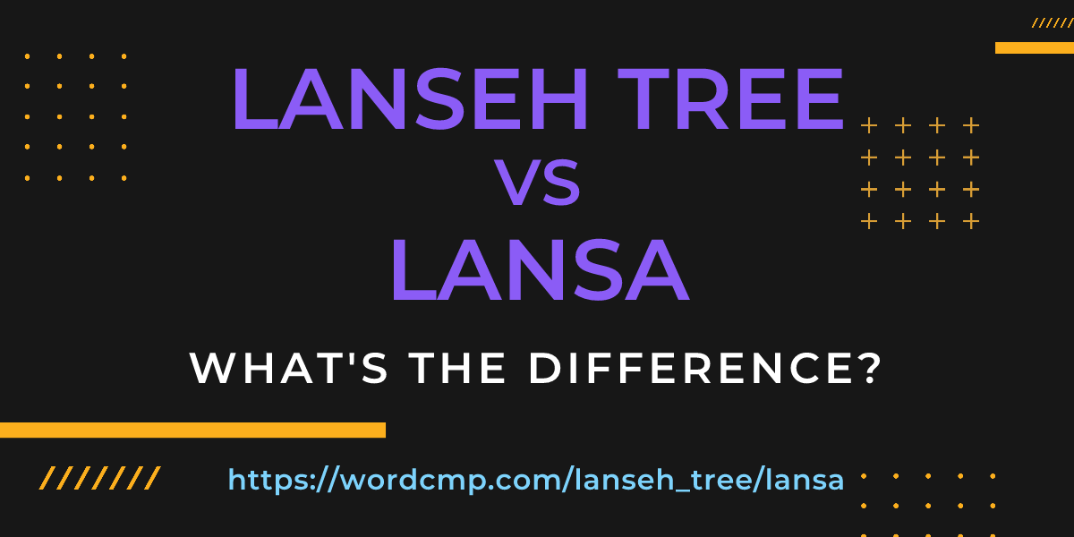 Difference between lanseh tree and lansa