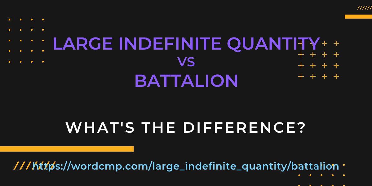 Difference between large indefinite quantity and battalion