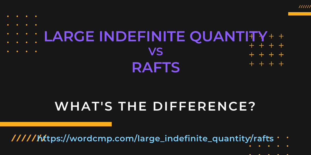 Difference between large indefinite quantity and rafts