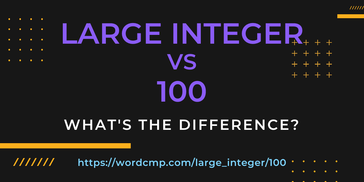 Difference between large integer and 100