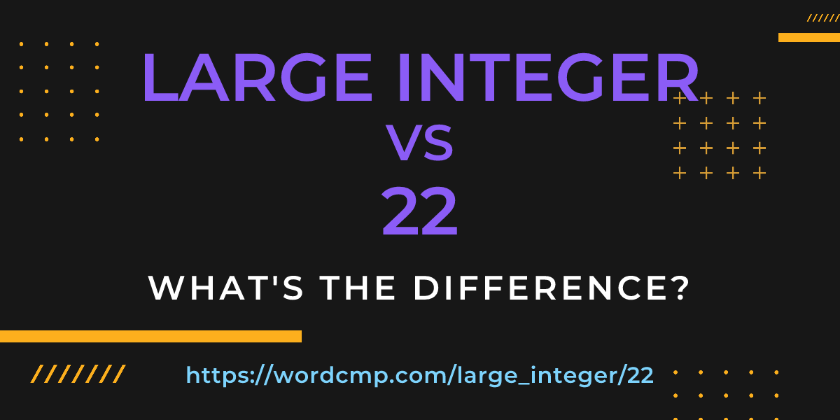 Difference between large integer and 22