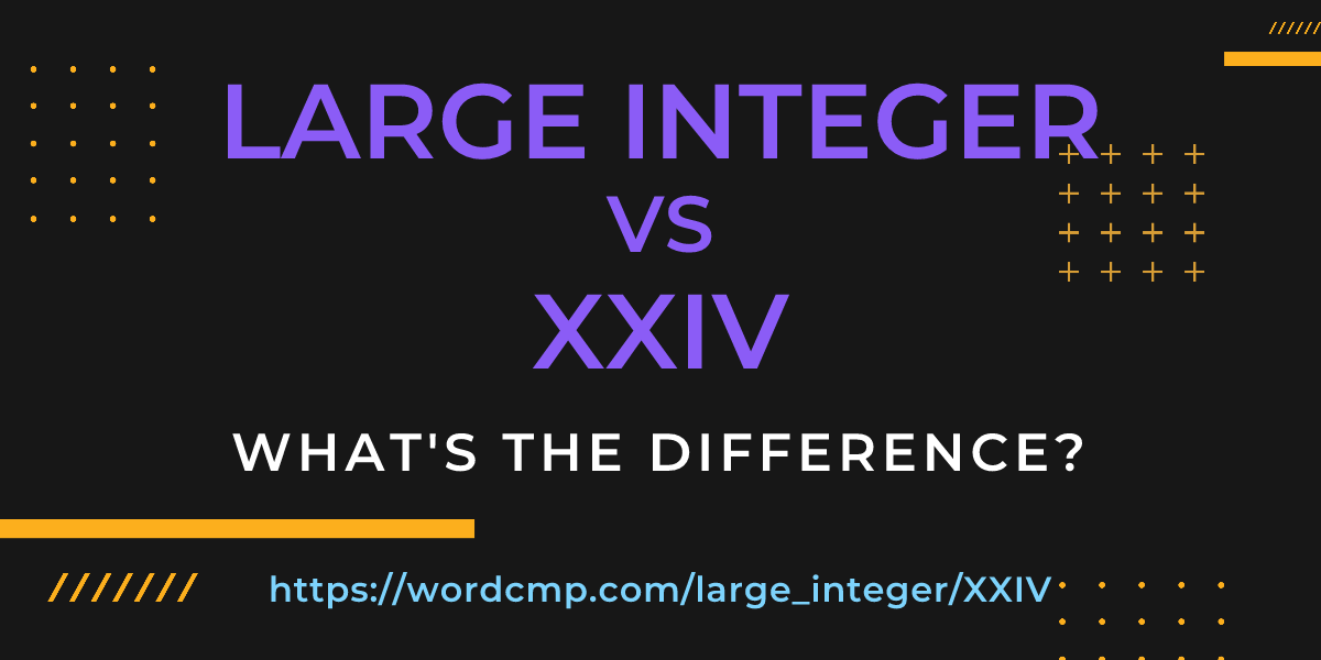 Difference between large integer and XXIV