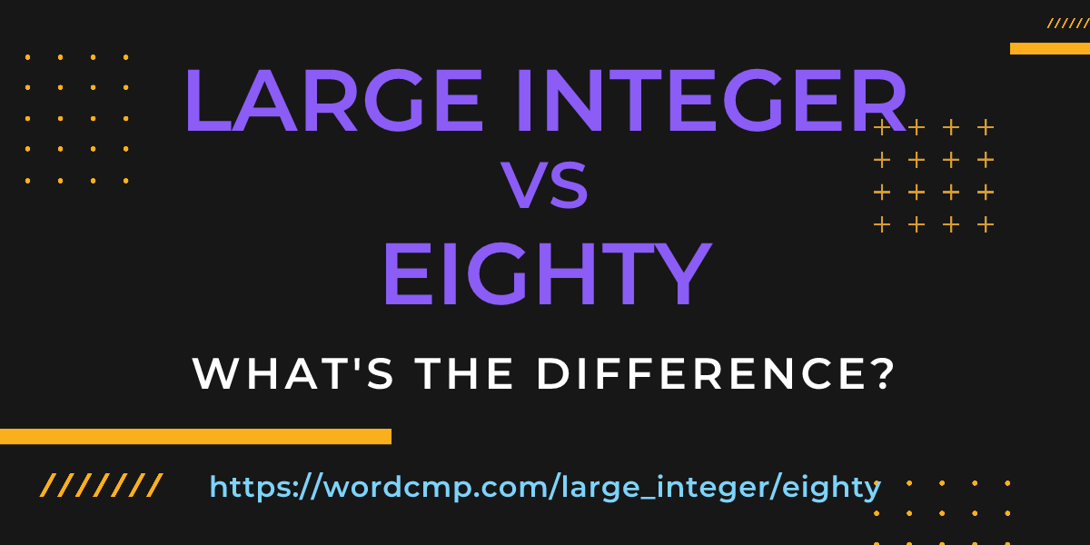 Difference between large integer and eighty