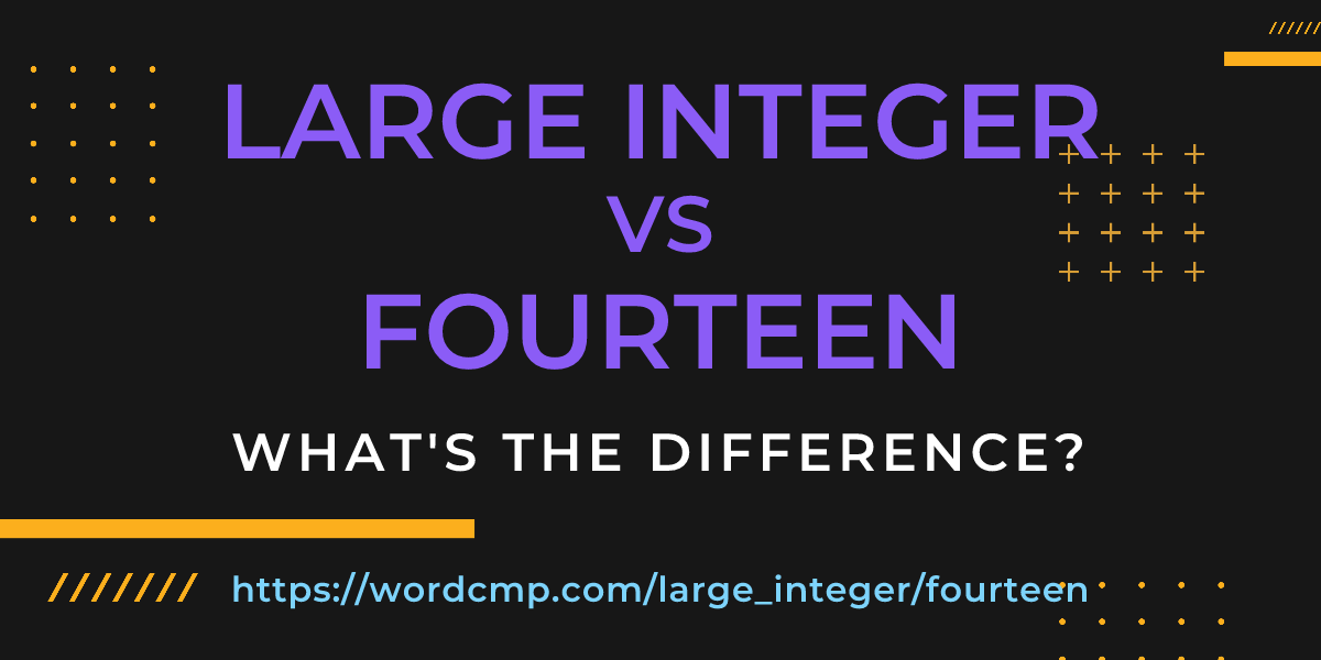 Difference between large integer and fourteen