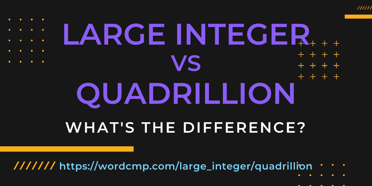 Difference between large integer and quadrillion