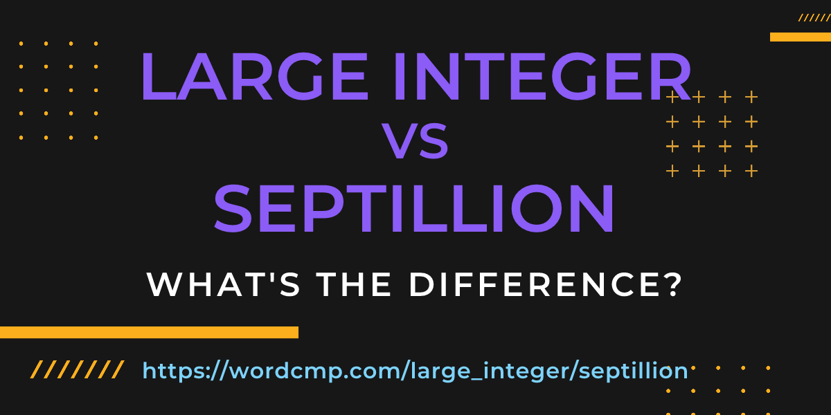 Difference between large integer and septillion