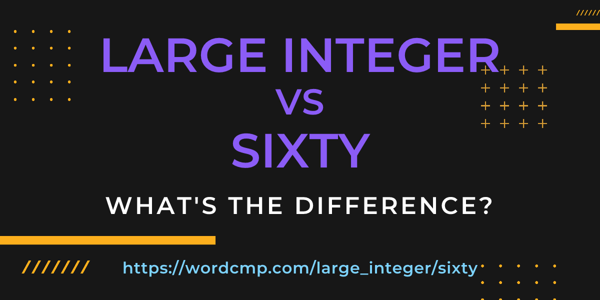 Difference between large integer and sixty