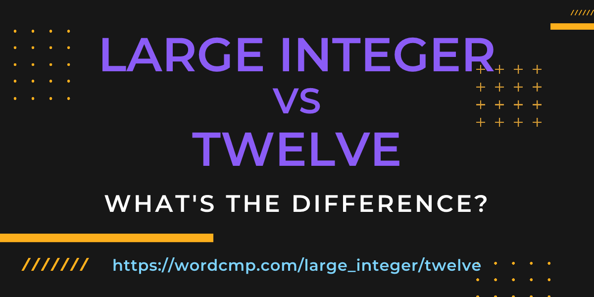 Difference between large integer and twelve