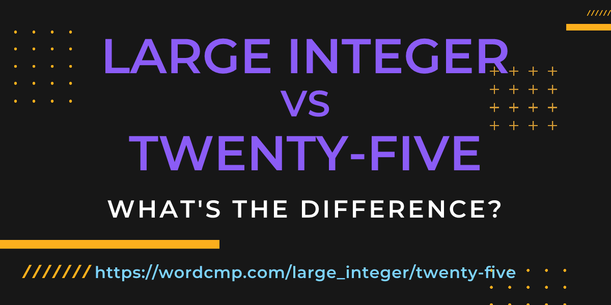 Difference between large integer and twenty-five