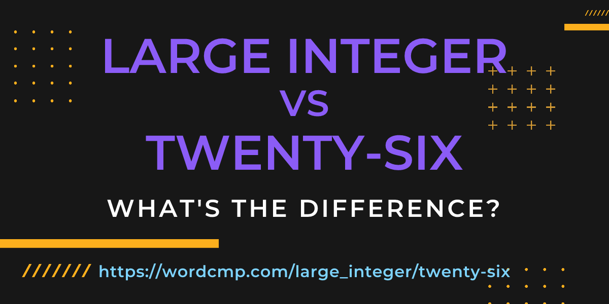 Difference between large integer and twenty-six