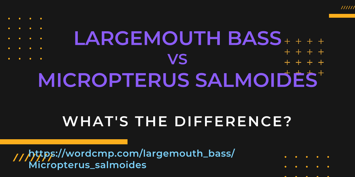 Difference between largemouth bass and Micropterus salmoides