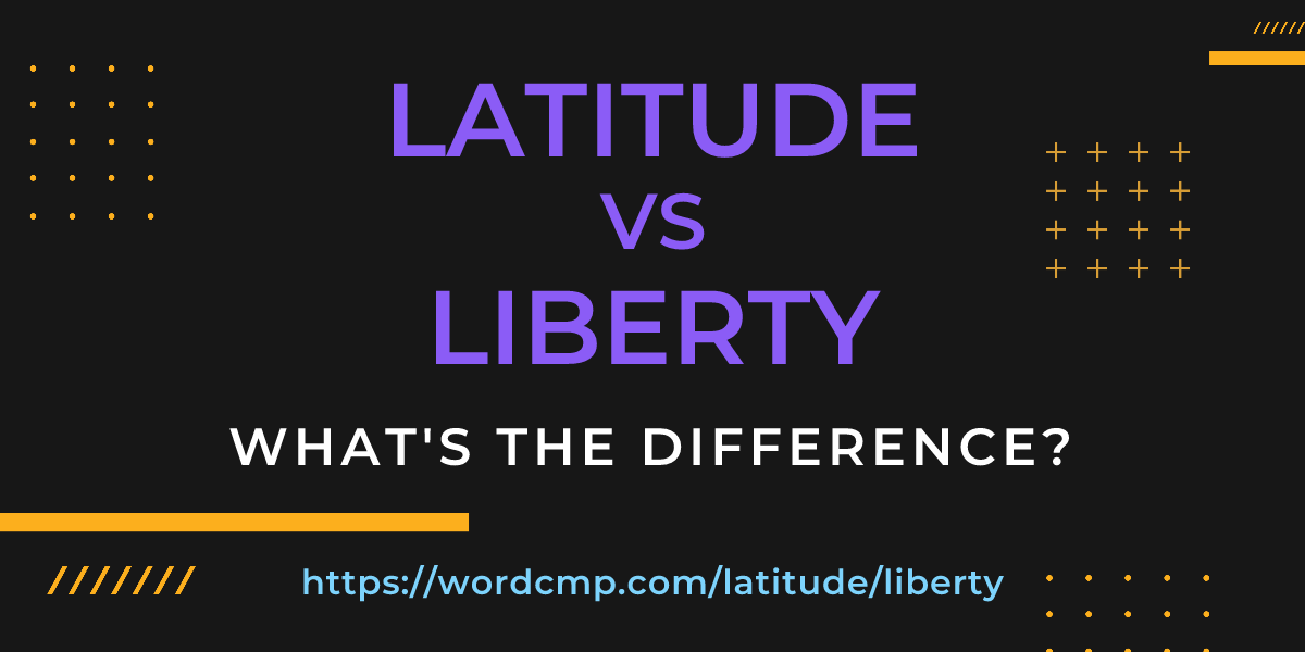 Difference between latitude and liberty