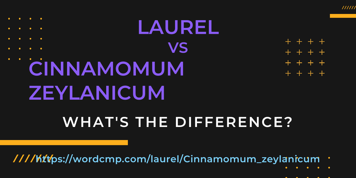 Difference between laurel and Cinnamomum zeylanicum