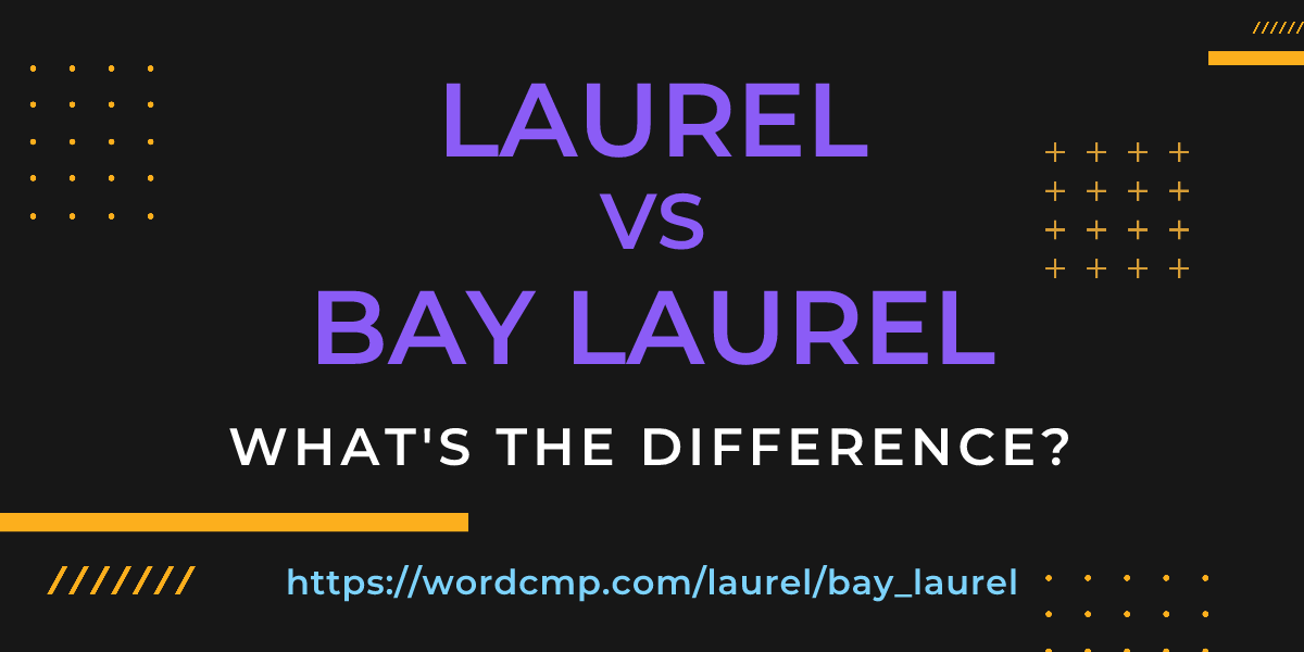 Difference between laurel and bay laurel