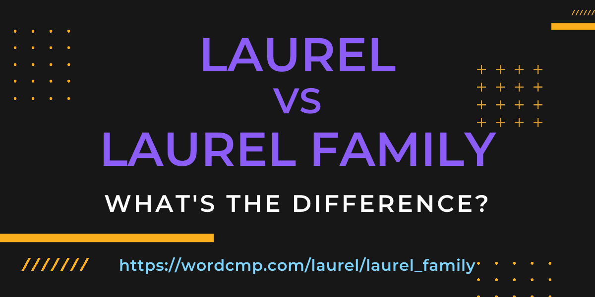 Difference between laurel and laurel family